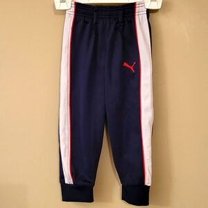 Puma navy/white athletic joggers